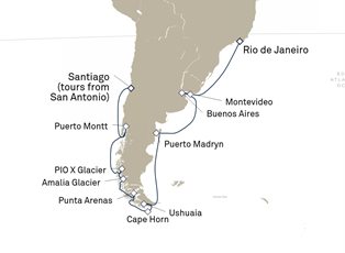 Queen Victoria, 19 Nights Rio De Janeiro To San Antonio ex Rio de Janeiro, Brazil to Santiago (tours from San Antonio), Chile