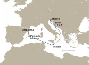 Queen Victoria, 7 Nights Trieste To Barcelona ex Trieste, Italy to Barcelona, Spain