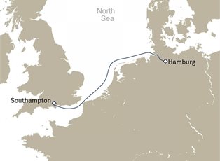 Queen Mary 2, 2 Nights Hamburg Short Break ex Southampton, England, UK to Hamburg, Germany