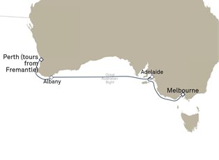 Queen Elizabeth, 7 Nights Fremantle To Melbourne ex Perth (tours from Fremantle), WA, Australia to Melbourne, VIC, Australia