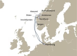 Queen Mary 2, 8 Nights The Norwegian Fjords ex Hamburg, Germany Return