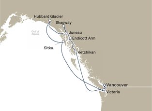 Queen Elizabeth, 10 Nights Alaska ex Vancouver, BC, Canada Return