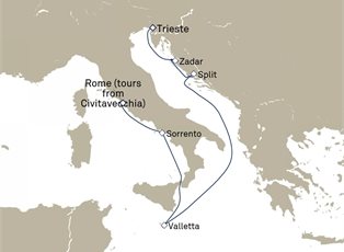 Queen Victoria, 7 Nights Trieste To Rome ex Trieste, Italy to Rome, Italy