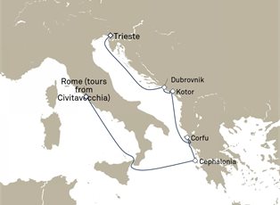 Queen Victoria, 7 Nights Rome To Trieste ex Rome, Italy to Trieste, Italy