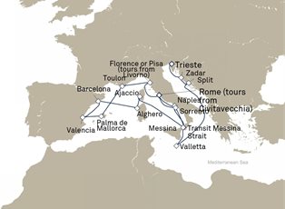 Queen Victoria, 21 Nights Adriatic And Western Mediterranean ex Trieste, Italy to Rome, Italy