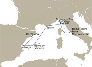 Queen Victoria, 7 Nights Rome To Barcelona ex Rome, Italy to Barcelona, Spain