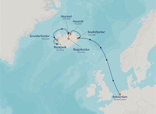 Azamara Quest, 9 Night Iceland Intensive Voyage ex Amsterdam, The Netherlands to Reykjavik, Iceland