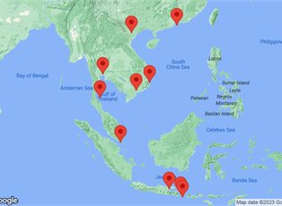 Mariner, 18 Nights Overnights In Asia ex Bali (Benoa) to Hong Kong