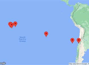 Mariner, 18 Nights Isles Of Wonder ex Santiago (San Antonio) to Papeete (Tahiti)