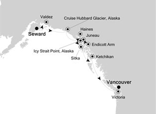 Silver Muse, 11 Nights Alaska  ex Seward (Anchorage, Alaska) to Vancouver