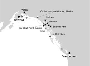 Silver Muse, 10 Nights Alaska  ex Vancouver to Seward (Anchorage, Alaska)