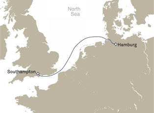 Queen Mary 2, 2 Nights Short Break From Hamburg ex Hamburg, Germany to Southampton, England, UK