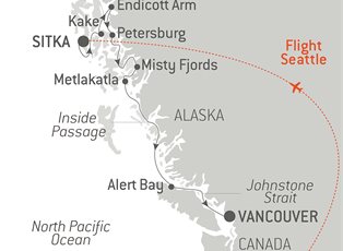 Le Soleal, 8 Night Emblematic Alaska ex Sitka, Alaska to Vancouver, BC. Canada