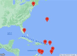 Mariner, 16 Nights Iconic Islands To Empire City ex Miami to New York
