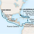 Nieuw Amsterdam, 24 Night Eastern Caribbean &amp; Panama Canal ex Ft Lauderdale (Pt Everglades), USA to San Diego, California, USA
