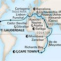 Zuiderdam, 45 Night Grand World Voyage ex Cape Town, South Africa to Ft Lauderdale (Pt Everglades), USA