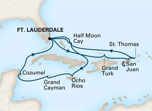 Nieuw Statendam, 14 Night Eastern / Western Caribbean ex Ft Lauderdale (Pt Everglades), USA Return