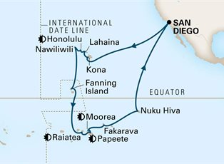Koningsdam, 35 Night Hawaii, Tahiti & Marquesas ex San Diego, California, USA Return