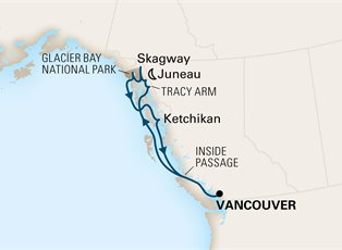 Koningsdam, 7 Night Alaska Inside Passage ex Vancouver, BC. Canada Return