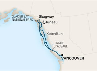 Noordam, 7 Night Alaska Inside Passage ex Vancouver, BC. Canada Return