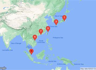 Celebrity Millennium, 11 Night Northeast Asia ex Tokyo (Yokohama), Japan to Singapore, Singapore