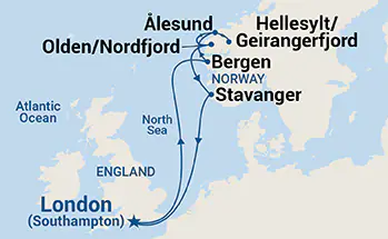 Sky Princess, 8 Night Norwegian Fjords ex Southampton, England Return