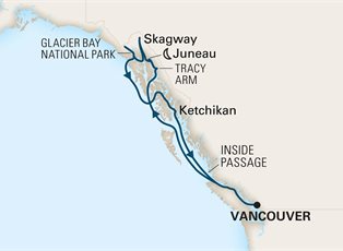 Koningsdam, 7 Night Alaska Inside Passage ex Vancouver, BC. Canada Return