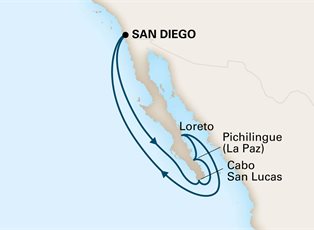 Koningsdam, 7 Night Baja Peninsula ex San Diego, California, USA Return