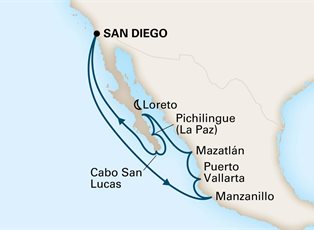 Koningsdam, 11 Night Mexican Riviera & Sea Of Cortez ex San Diego, California, USA Return