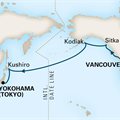 Noordam, 13 Night North Pacific Crossing ex Vancouver, BC. Canada to Yokohama, Japan