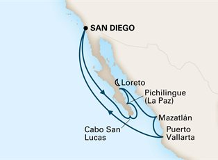 Koningsdam, 10 Night Mexican Riviera & Sea Of Cortez ex San Diego, California, USA Return