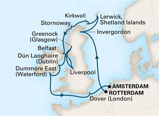 Nieuw Statendam, 14 Night Wild British Isles: Waterford ex Rotterdam, Holland to Amsterdam, The Netherlands