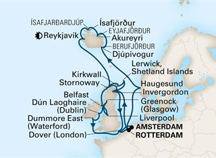 Nieuw Statendam, 28 Night Viking Trails & British Isles: Reykjavik & Waterford ex Rotterdam, Holland to Amsterdam, The Netherlands