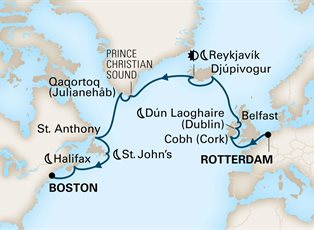 Zuiderdam, 18 Night Voyage Of The Vikings ex Rotterdam, Holland to Boston, Massachusetts