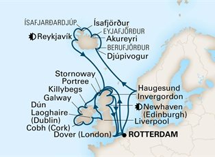 Nieuw Statendam, 28 Night British Isles & Viking Trails: Ireland & Reykjavik ex Rotterdam, Holland Return