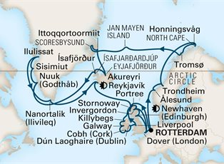 Nieuw Statendam, 42 Night Arctic Circle & British Isles: Iceland & Ireland ex Rotterdam, Holland Return