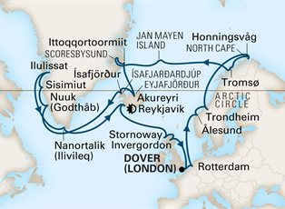 Nieuw Statendam, 28 Night Arctic Circle Crossing: Greenland And Iceland ex Dover, England Return