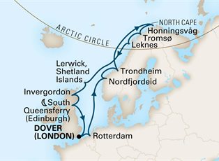 Nieuw Statendam, 14 Night Arctic Circle Crossing: Edinburgh Evening Stay ex Dover, England Return