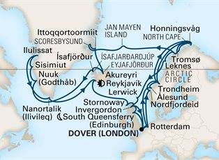 Nieuw Statendam, 42 Night Arctic Circle Crossing: Scotland, Greenland & Iceland ex Dover, England Return