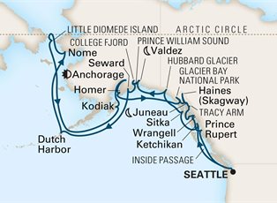 Westerdam, 28 Night Alaska Arctic Circle Solstice ex Seattle, Washington, USA Return Westerdam, 28 Night Alaska Arctic Circle Solstice ex Seattle, Washington, USA Return