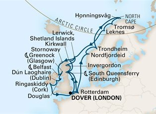 Nieuw Statendam, 28 Night British Isles & Arctic Circle: Belfast & Edinburgh ex Dover, England Return