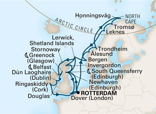 Nieuw Statendam, 28 Night British Isles & Arctic Circle: Belfast & Edinburgh ex Rotterdam, Holland Return