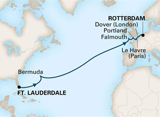 Nieuw Statendam, 15 Night Cultural Crossing With Paris And London ex Ft Lauderdale (Pt Everglades), USA to Rotterdam, Holland