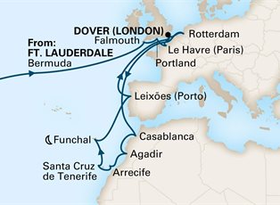 Nieuw Statendam, 28 Night Canary Crossing: Paris, London, Morocco & Portugal ex Ft Lauderdale (Pt Everglades), USA to Dover, England