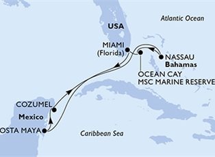 MSC Seaside, 7 Nights ex Miami, United States Return