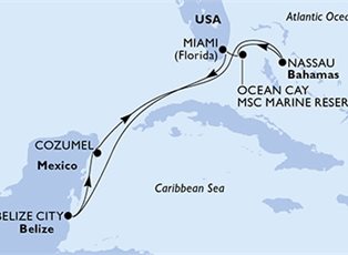 MSC Seaside, 7 Nights ex Miami, United States Return