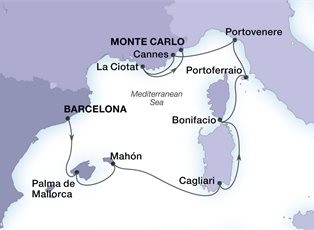 Seabourn Ovation, 10 Night Mediterranean Magic ex Barcelona, Spain to Monte Carlo, Monaco Seabourn Ovation, 10 Night Mediterranean Magic ex Barcelona, Spain to Monte Carlo, Monaco