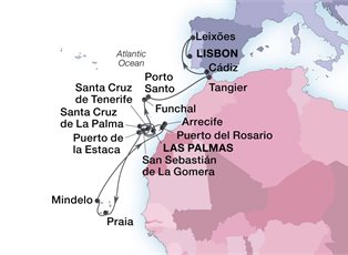 Seabourn Sojourn, 26 Night Canary Islands, Cape Verde & Madeira ex Gran Canaria (Las Palmas), Canary Islands to Lisbon, Portugal