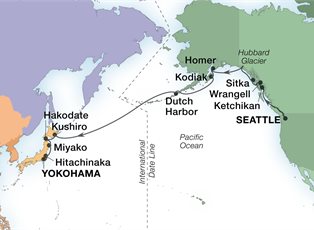 Seabourn Odyssey, 22 Night Seabourn Odyssey's Farewell Voyage: Pacific Passage ex Seattle, Washington, USA to Yokohama, Japan
