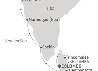 Le Laperouse, 11 Night Treasures of India ex Mumbai (Bombay), India to Colombo Sri Lanka
